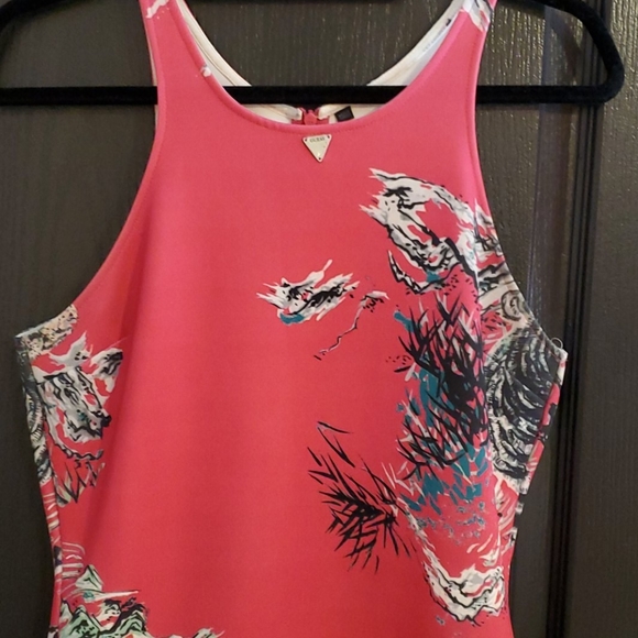 Guess Pink Asian Tiger Print Dress - Picture 2 of 7